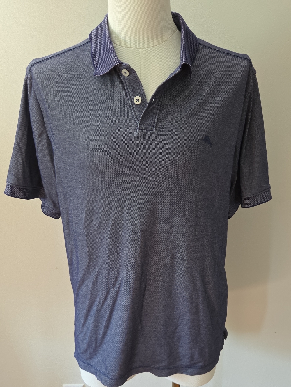 Tommy Bahama Men's Heather Navy Polo